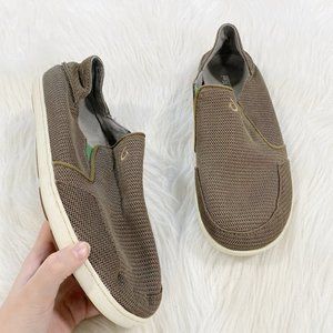 OLUKAI Nohea Mesh Brown Casual Slip On SZ 9.5